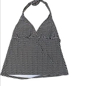 Polka dot halter swim top